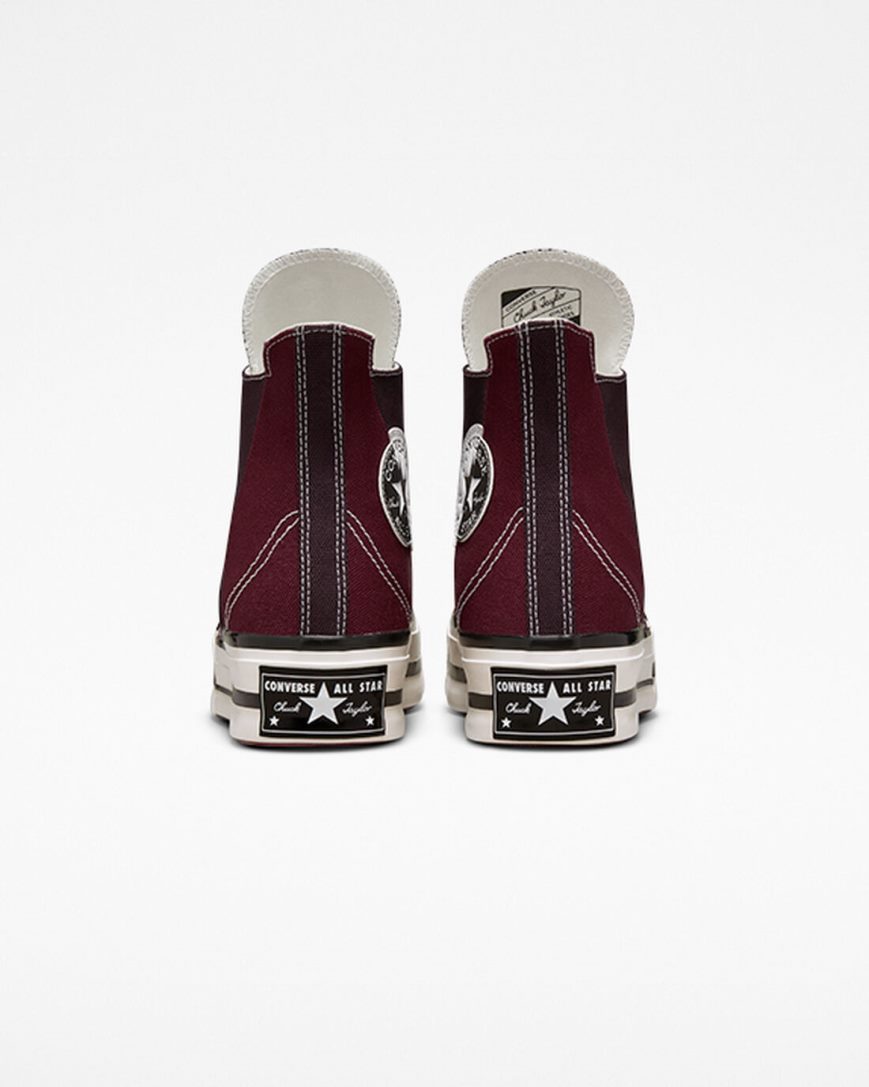 Converse Chuck 70 Plus Høye Sko Herre Mørke Rød Svarte | 849ZDUMNV