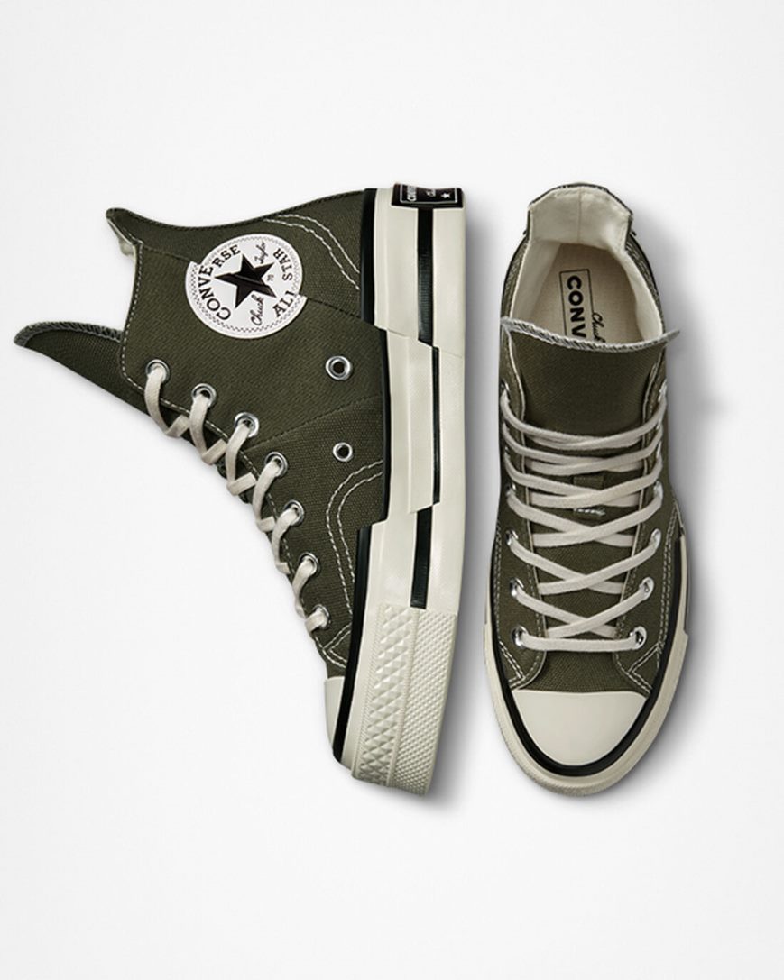 Converse Chuck 70 Plus Høye Sko Herre Olivengrønne Svarte | 953DELVZI