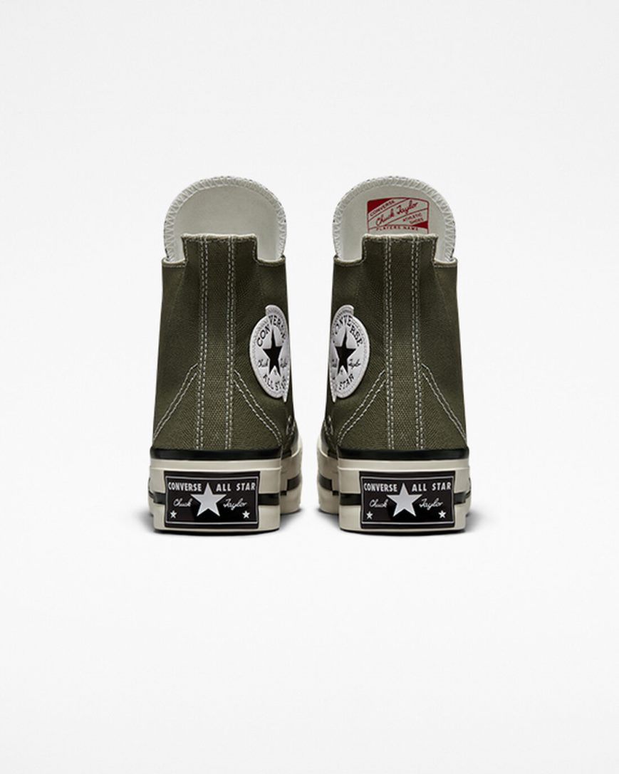 Converse Chuck 70 Plus Høye Sko Herre Olivengrønne Svarte | 953DELVZI