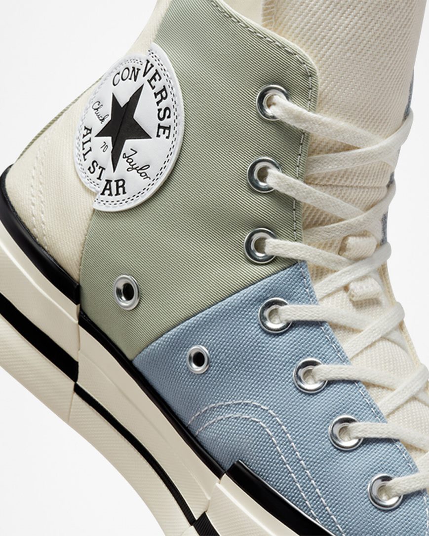 Converse Chuck 70 Plus Materiale Mashup Høye Sko Dame Olivengrønne | 958ENRTMO