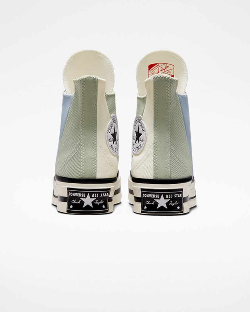 Converse Chuck 70 Plus Materiale Mashup Høye Sko Dame Olivengrønne | 958ENRTMO