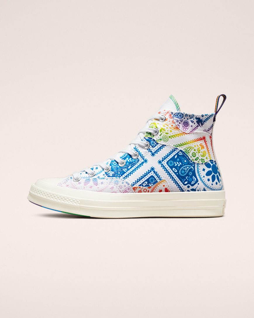 Converse Chuck 70 Pride Høye Sko Dame Hvite Rød | 278DGOZNA
