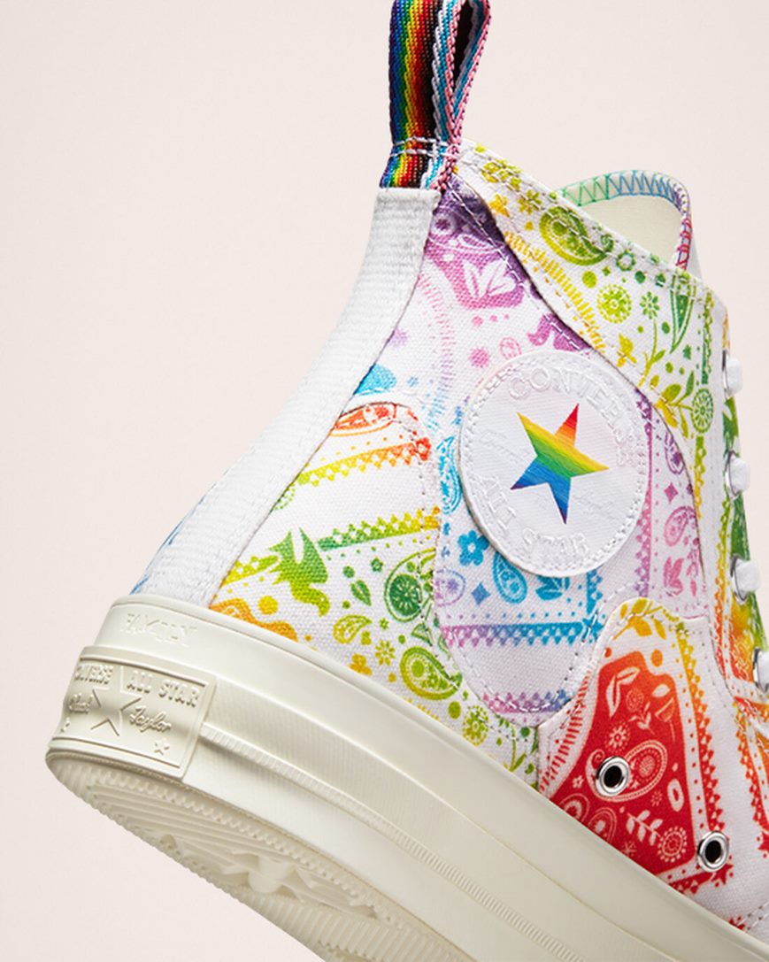Converse Chuck 70 Pride Høye Sko Dame Hvite Rød | 278DGOZNA