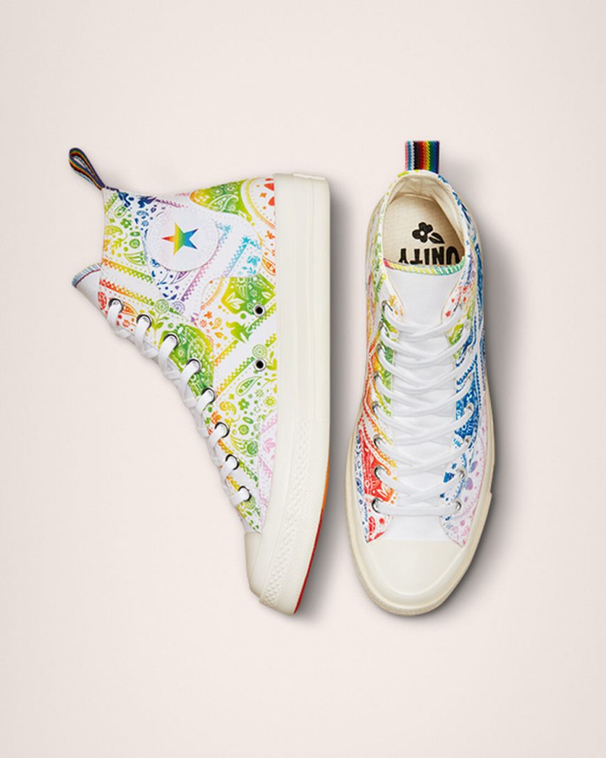 Converse Chuck 70 Pride Høye Sko Dame Hvite Rød | 278DGOZNA