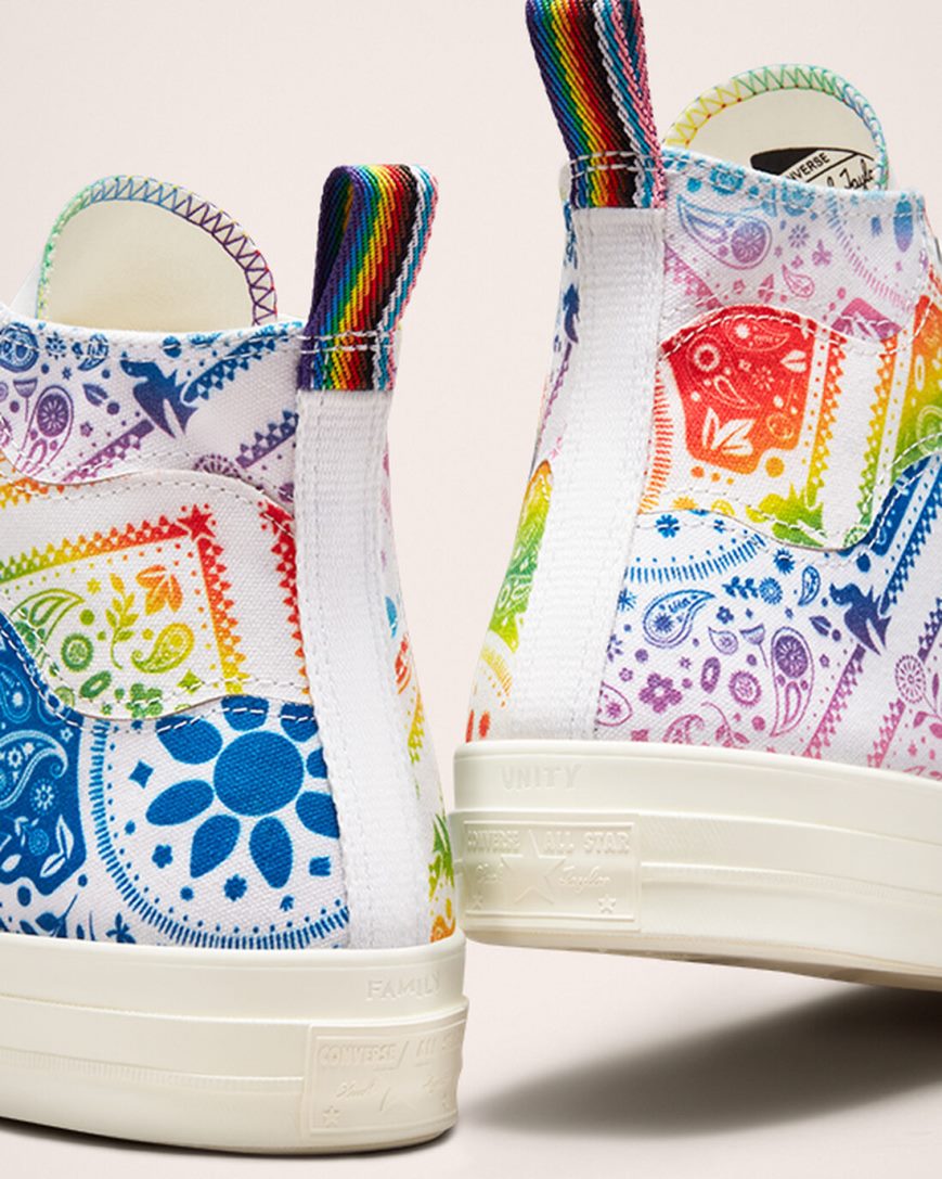 Converse Chuck 70 Pride Høye Sko Dame Hvite Rød | 278DGOZNA