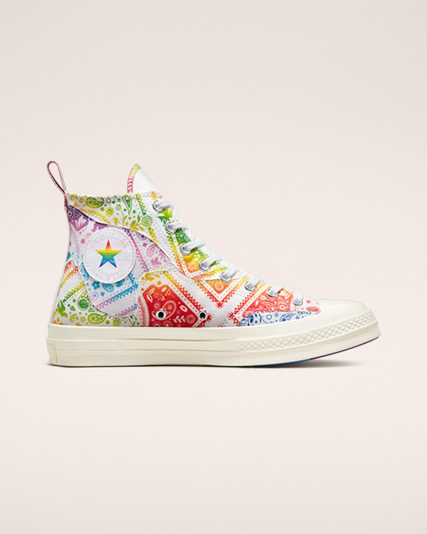 Converse Chuck 70 Pride Høye Sko Dame Hvite Rød | 278DGOZNA