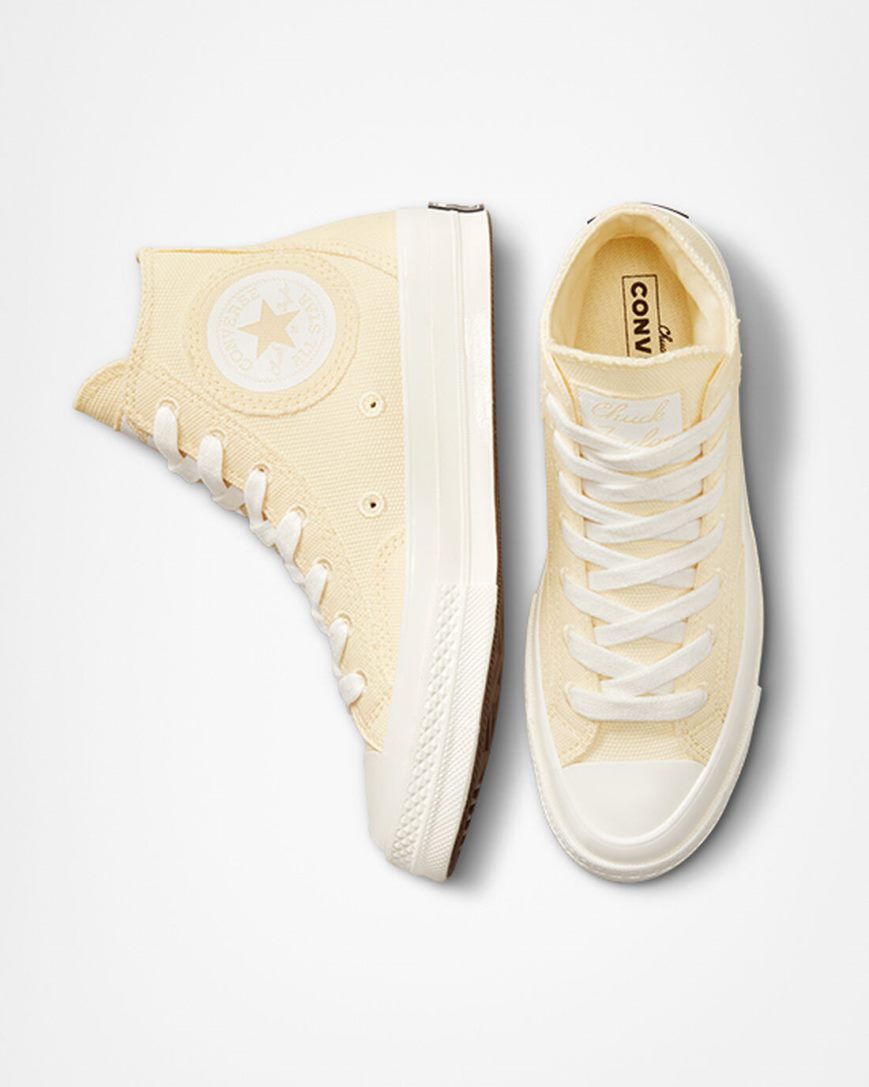 Converse Chuck 70 Raw Edge Høye Sko Dame Beige | 086BJFXYP