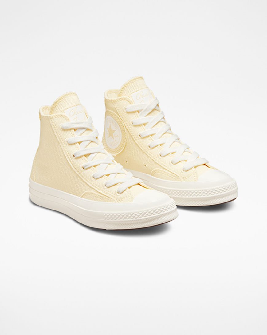 Converse Chuck 70 Raw Edge Høye Sko Dame Beige | 086BJFXYP