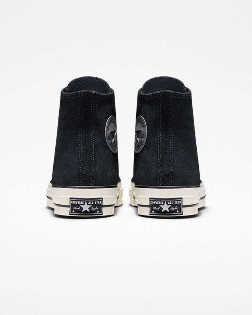 Converse Chuck 70 Semsket Skinn Høye Sko Dame Svarte | 054QWHAPB