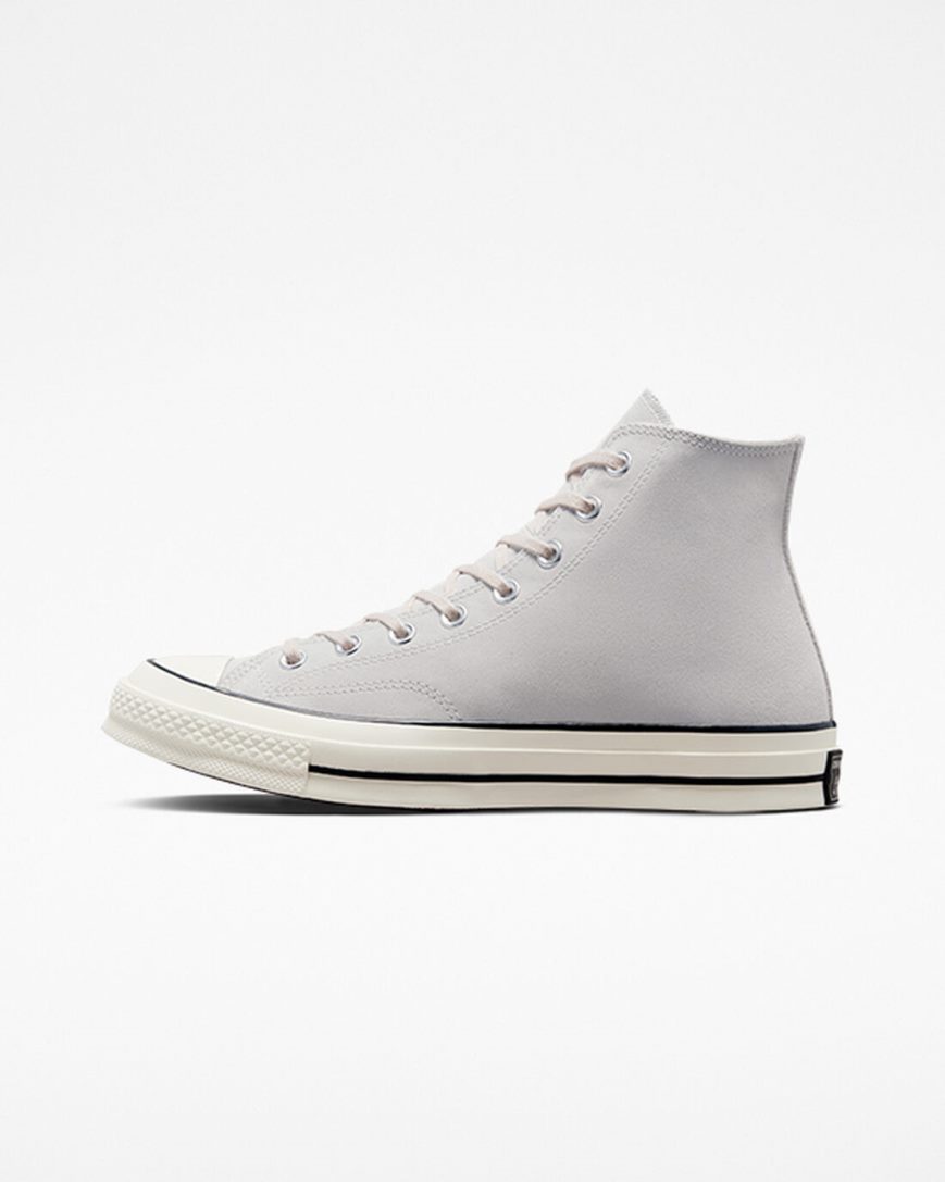 Converse Chuck 70 Semsket Skinn Høye Sko Herre Beige Svarte | 846PGFMDY