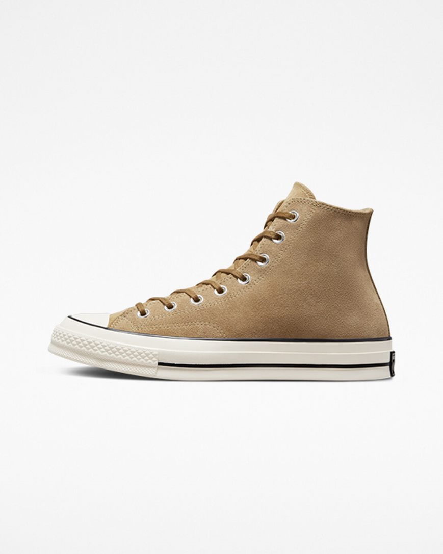 Converse Chuck 70 Semsket Skinn Høye Sko Herre Brune Svarte | 849WXKNLP