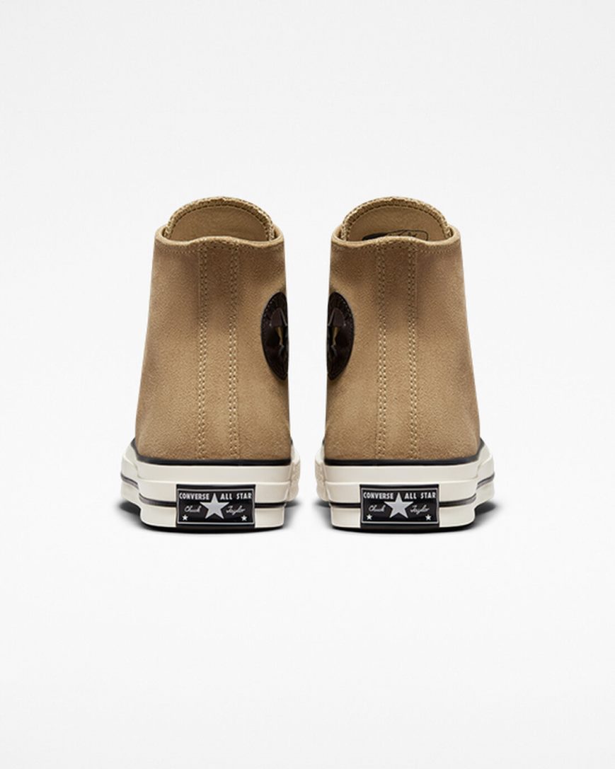 Converse Chuck 70 Semsket Skinn Høye Sko Herre Brune Svarte | 849WXKNLP