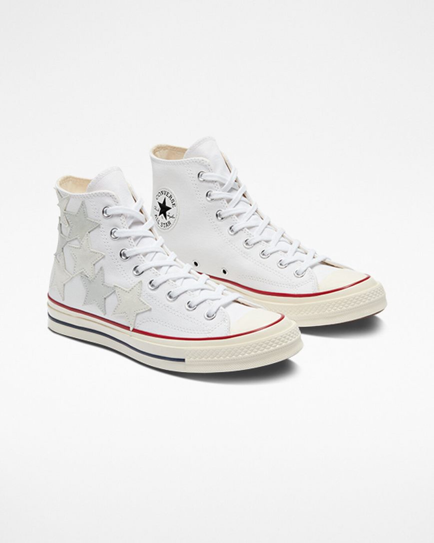 Converse Chuck 70 Star Patchwork Høye Sko Herre Hvite Multicolor | 920ULKWQV