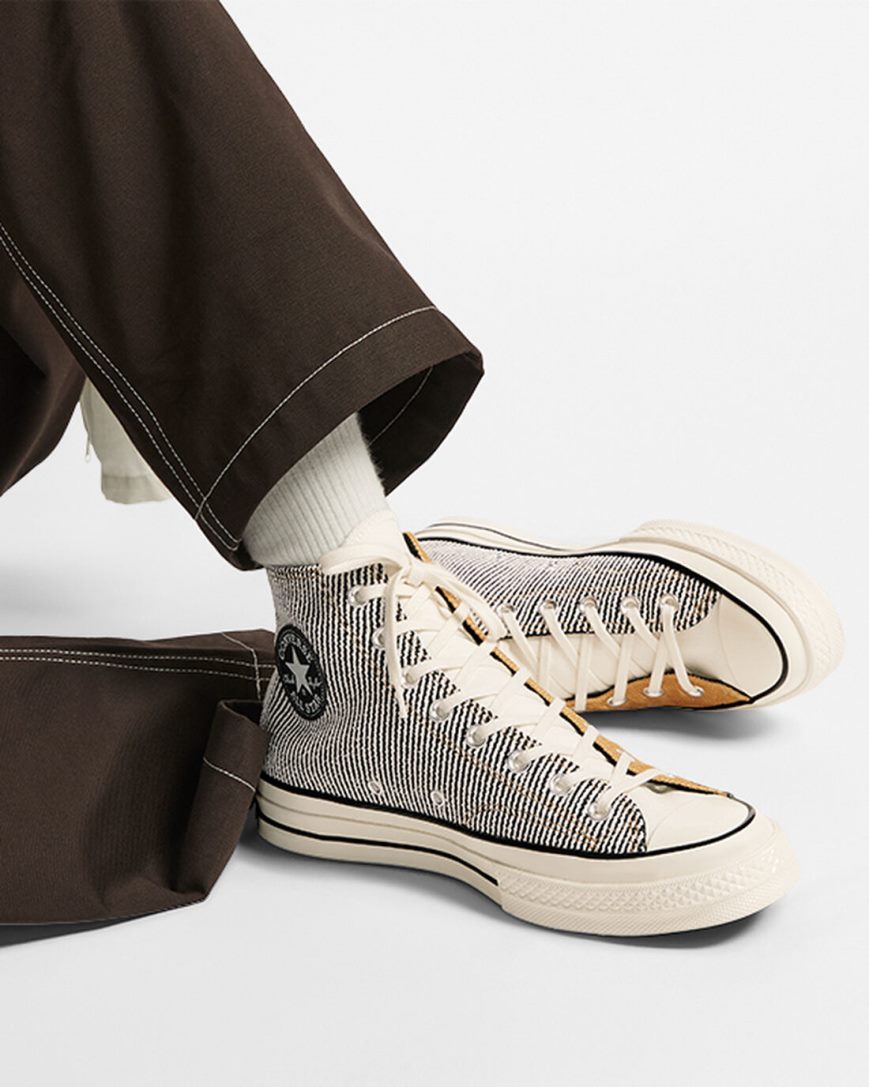 Converse Chuck 70 Textured Tri-Panel Høye Sko Dame Oransje Svarte | 541VDOSGW