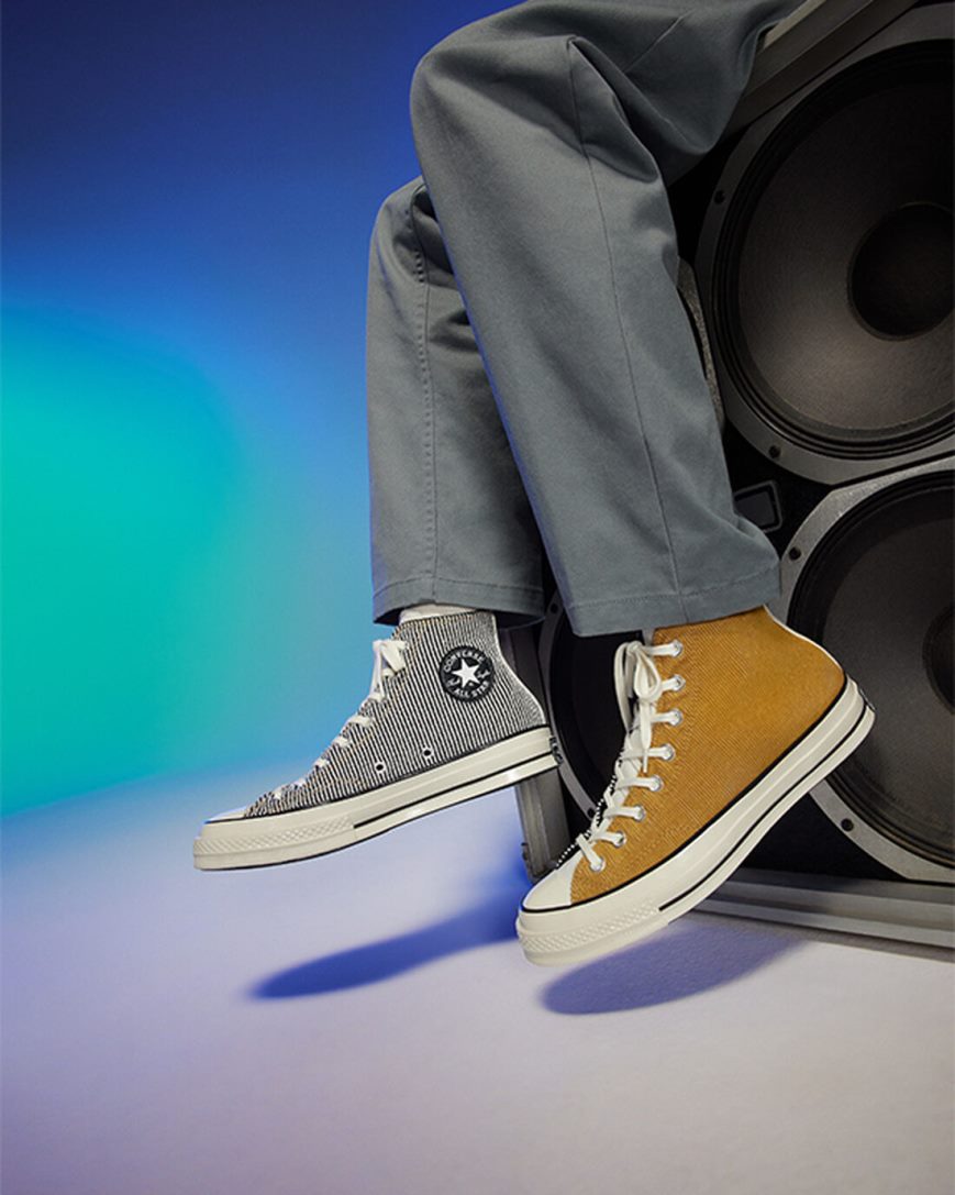 Converse Chuck 70 Textured Tri-Panel Høye Sko Dame Oransje Svarte | 541VDOSGW