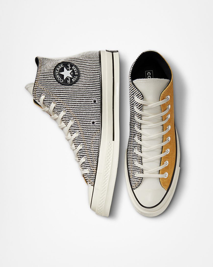 Converse Chuck 70 Textured Tri-Panel Høye Sko Dame Oransje Svarte | 541VDOSGW
