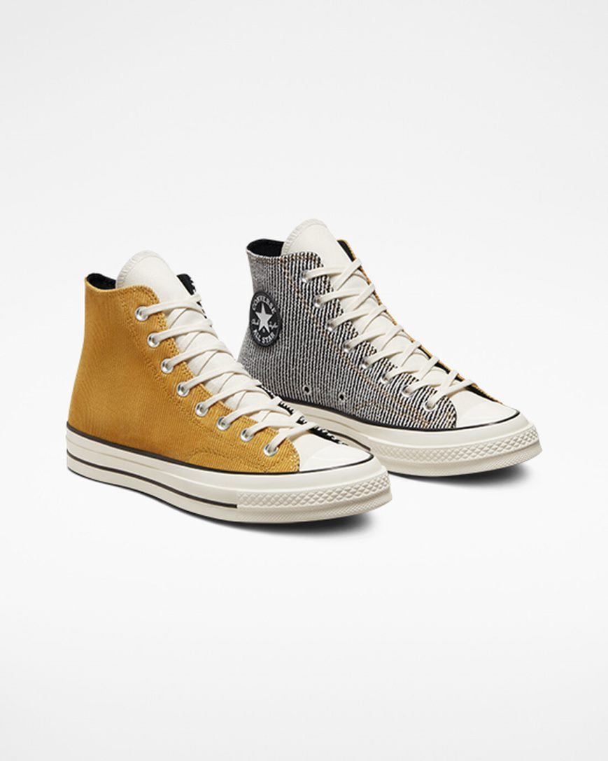 Converse Chuck 70 Textured Tri-Panel Høye Sko Dame Oransje Svarte | 541VDOSGW