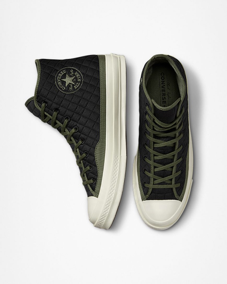 Converse Chuck 70 Vattert Høye Sko Dame Svarte | 093AQRGPZ