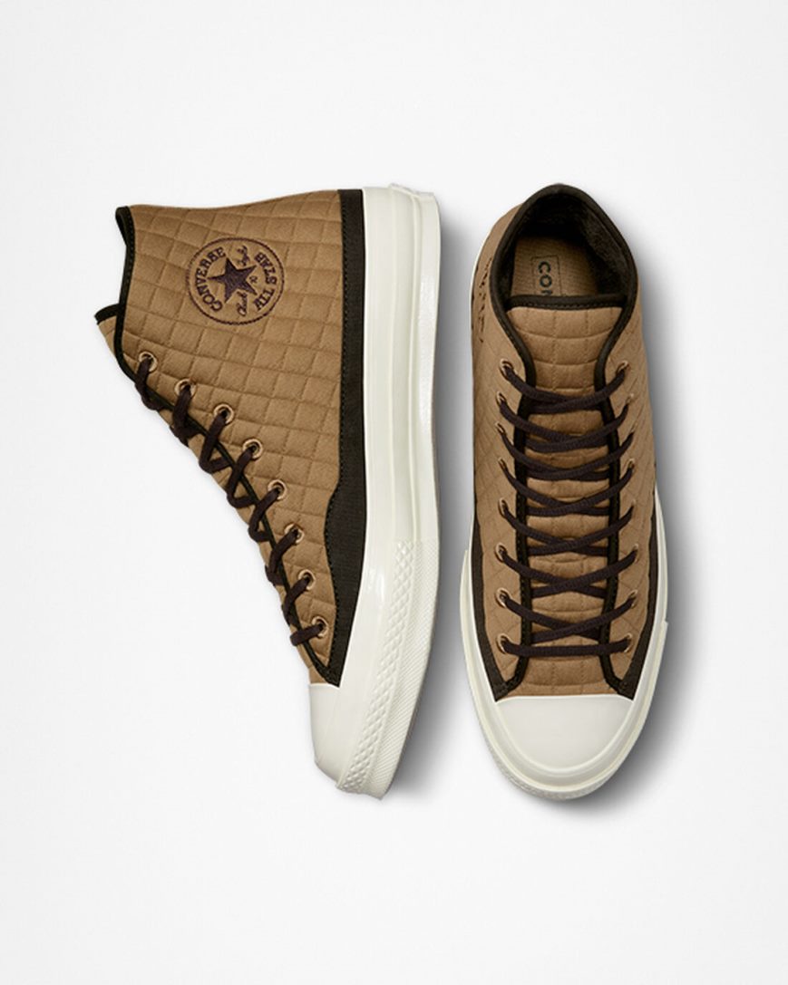 Converse Chuck 70 Vattert Høye Sko Dame Brune Svarte | 628UWRKFE