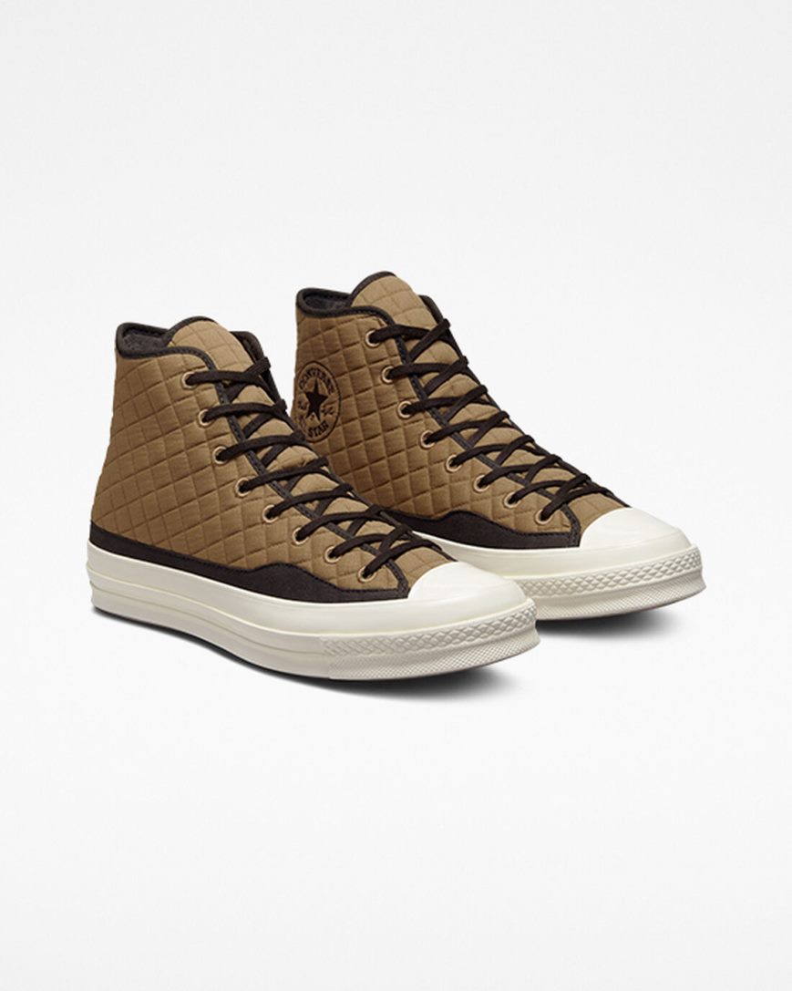 Converse Chuck 70 Vattert Høye Sko Dame Brune Svarte | 628UWRKFE
