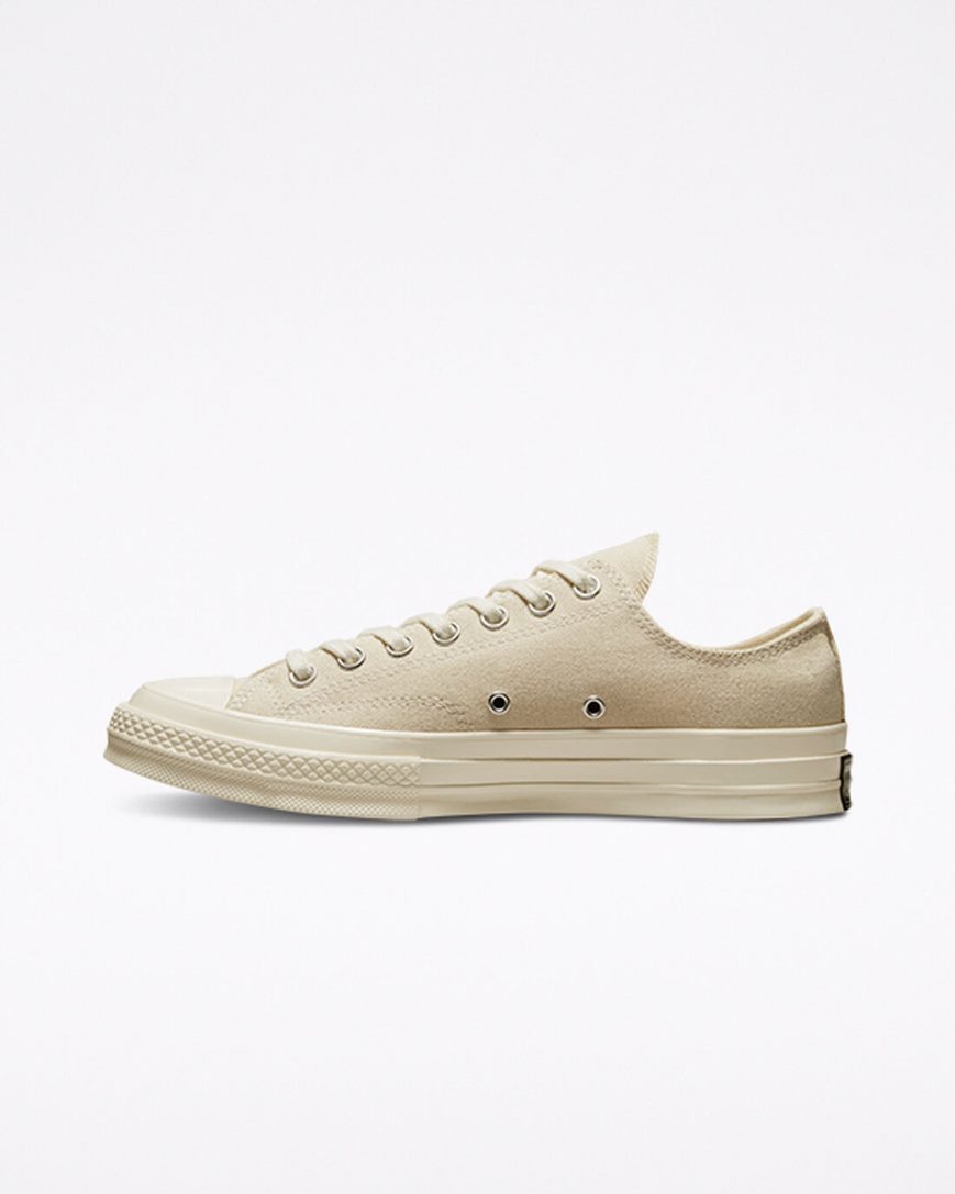 Converse Chuck 70 Vintage Canvas Lave Sko Herre Beige Svarte | 219HJIRDY