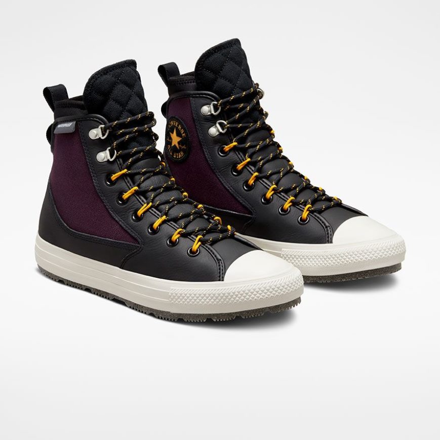 Converse Chuck Taylor All Star All Terrain Counter Climate Høye Vinterstøvler Herre Svarte Rosa Gul | 735ZWNAKE