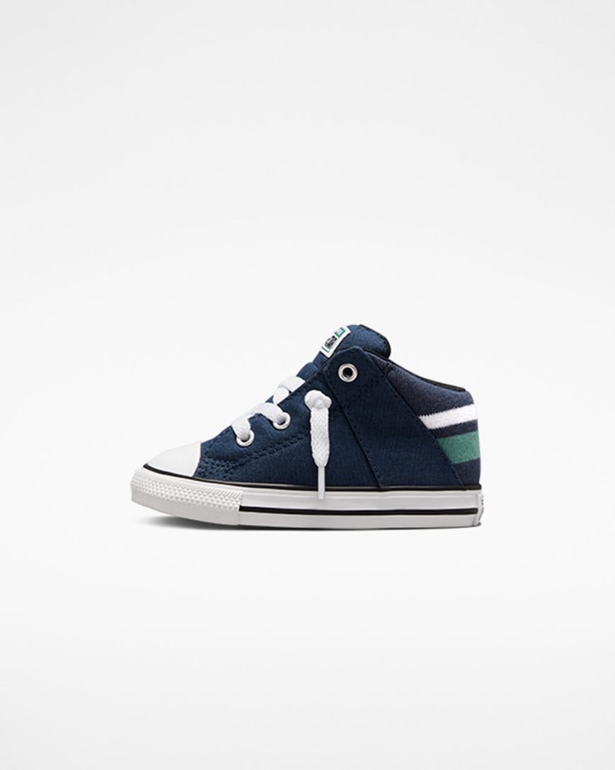 Converse Chuck Taylor All Star Axel Varsity Høye Sko Gutt Marineblå Hvite | 465KOFBJH