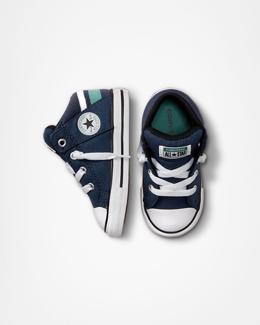 Converse Chuck Taylor All Star Axel Varsity Høye Sko Gutt Marineblå Hvite | 465KOFBJH
