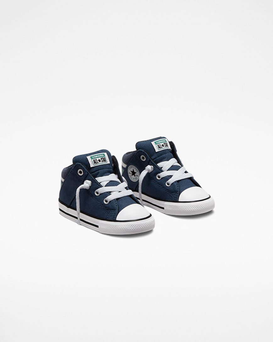 Converse Chuck Taylor All Star Axel Varsity Høye Sko Gutt Marineblå Hvite | 465KOFBJH