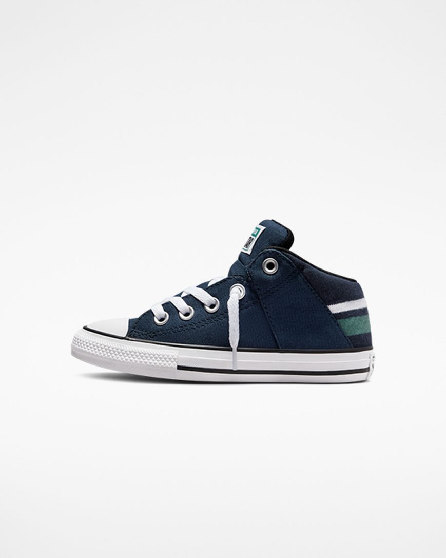 Converse Chuck Taylor All Star Axel Varsity Club Høye Sko Jente Marineblå Hvite | 830IPJWTX