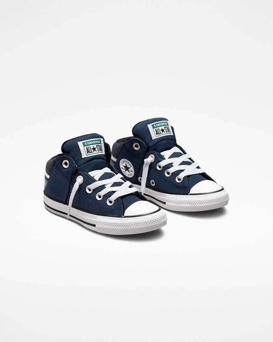 Converse Chuck Taylor All Star Axel Varsity Club Høye Sko Jente Marineblå Hvite | 830IPJWTX