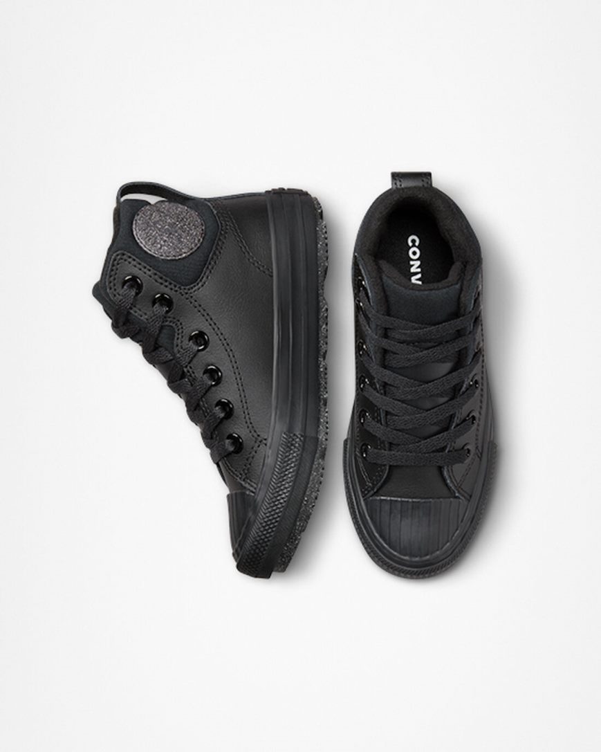 Converse Chuck Taylor All Star Berkshire Boot Lær Høye Sko Jente Svarte Grå | 479UITWHP