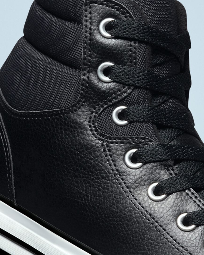 Converse Chuck Taylor All Star Berkshire Høye Vinterstøvler Herre Svarte Hvite Svarte | 724LYUXDO
