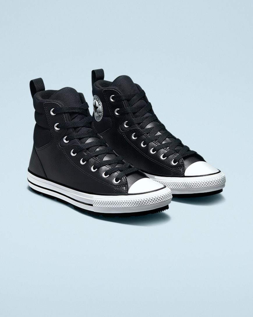 Converse Chuck Taylor All Star Berkshire Høye Vinterstøvler Herre Svarte Hvite Svarte | 724LYUXDO