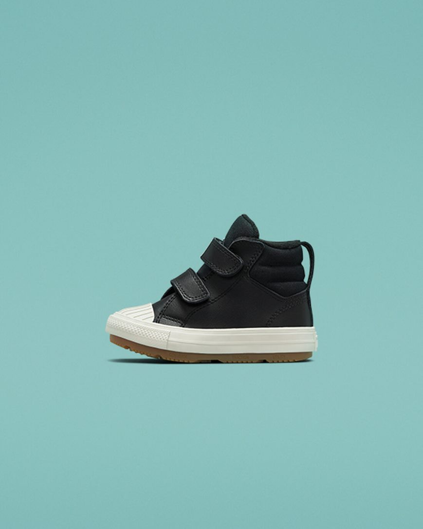 Converse Chuck Taylor All Star Berkshire Boot Easy-On Lær Høye Sko Jente Svarte | 842FIZXUT