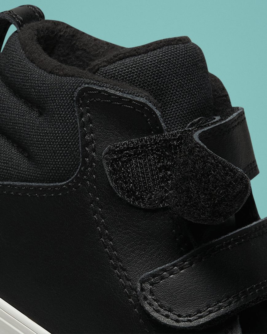 Converse Chuck Taylor All Star Berkshire Boot Easy-On Lær Høye Sko Jente Svarte | 842FIZXUT