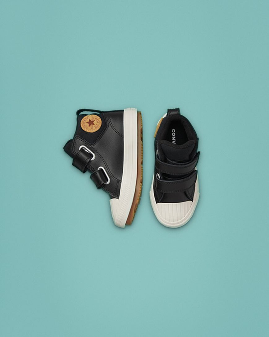 Converse Chuck Taylor All Star Berkshire Boot Easy-On Lær Høye Sko Jente Svarte | 842FIZXUT