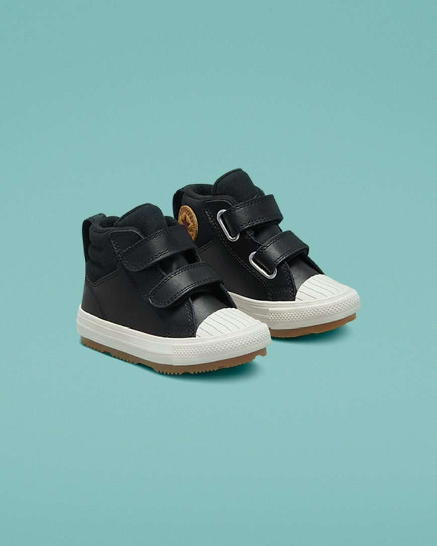 Converse Chuck Taylor All Star Berkshire Boot Easy-On Lær Høye Sko Jente Svarte | 842FIZXUT