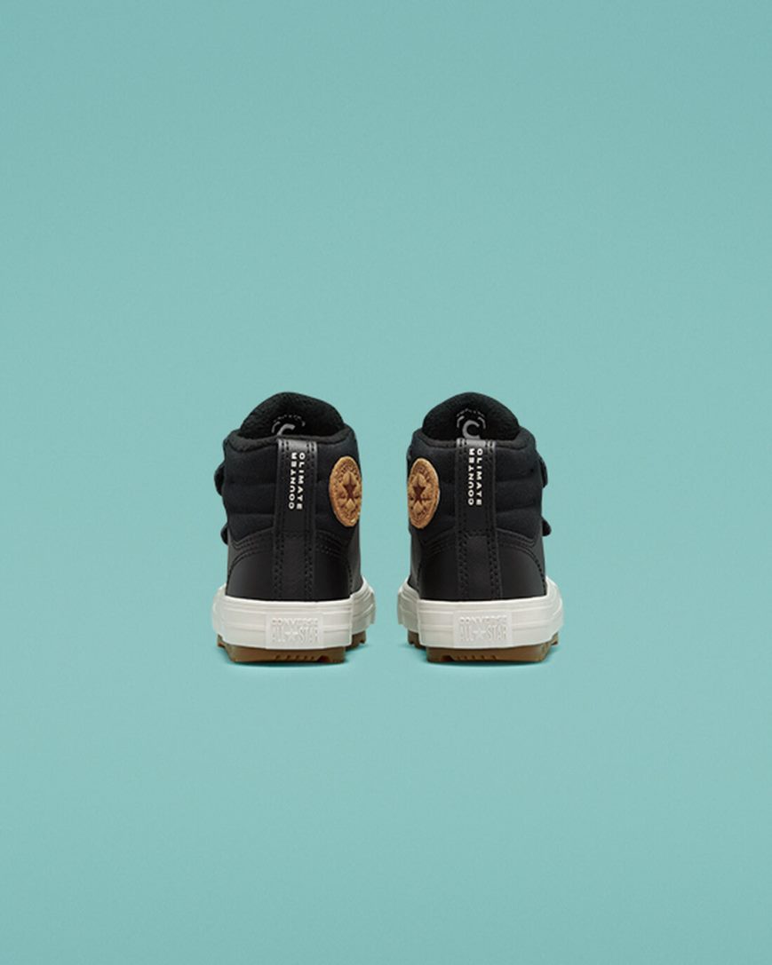 Converse Chuck Taylor All Star Berkshire Boot Easy-On Lær Høye Sko Jente Svarte | 842FIZXUT