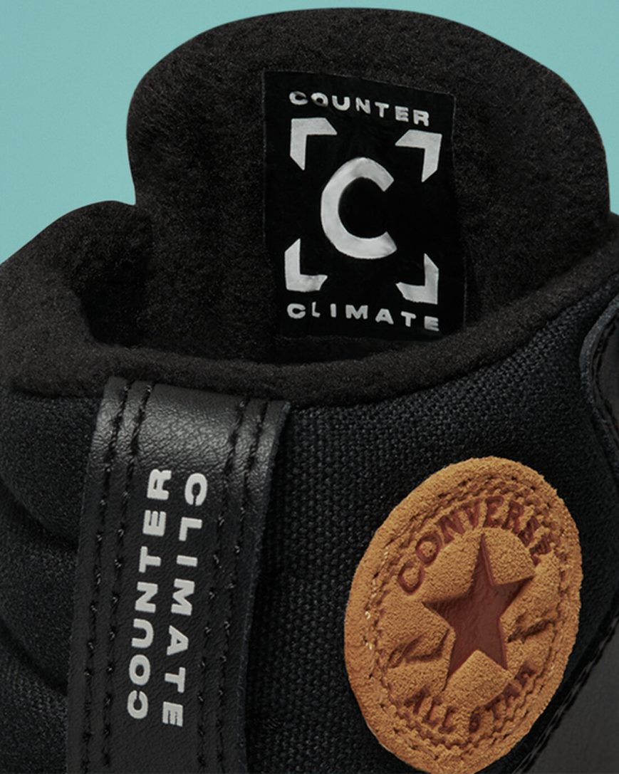 Converse Chuck Taylor All Star Berkshire Boot Easy-On Lær Høye Sko Jente Svarte | 842FIZXUT