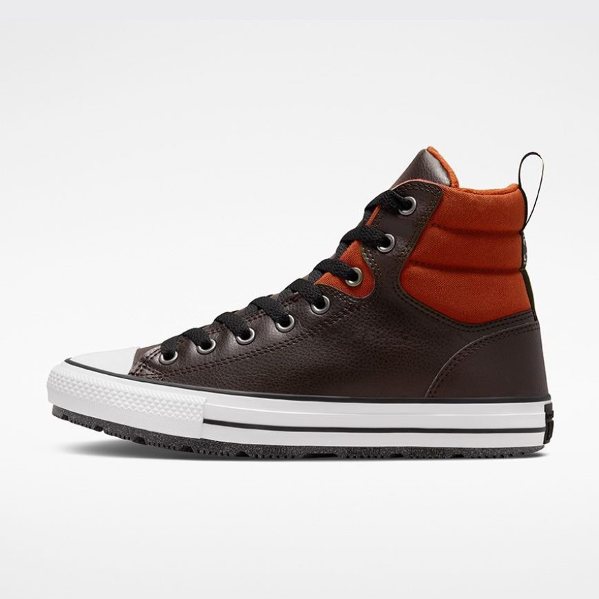 Converse Chuck Taylor All Star Berkshire Vann Resistant Høye Vinterstøvler Dame Brune Oransje Svarte | 871MHJFEA