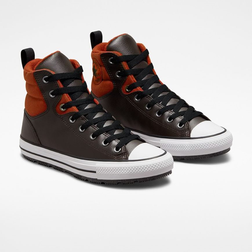 Converse Chuck Taylor All Star Berkshire Vann Resistant Høye Vinterstøvler Dame Brune Oransje Svarte | 871MHJFEA