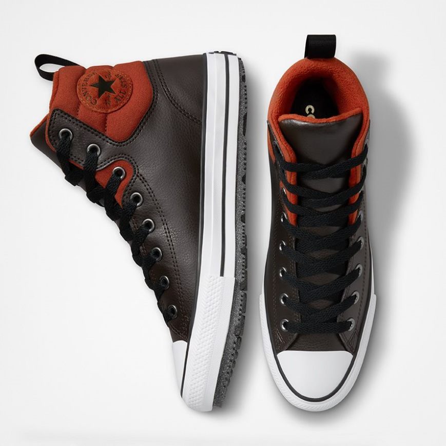 Converse Chuck Taylor All Star Berkshire Vann Resistant Høye Vinterstøvler Dame Brune Oransje Svarte | 871MHJFEA