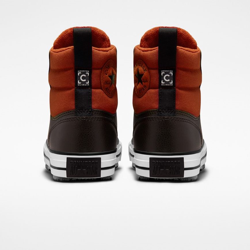 Converse Chuck Taylor All Star Berkshire Vann Resistant Høye Vinterstøvler Dame Brune Oransje Svarte | 871MHJFEA