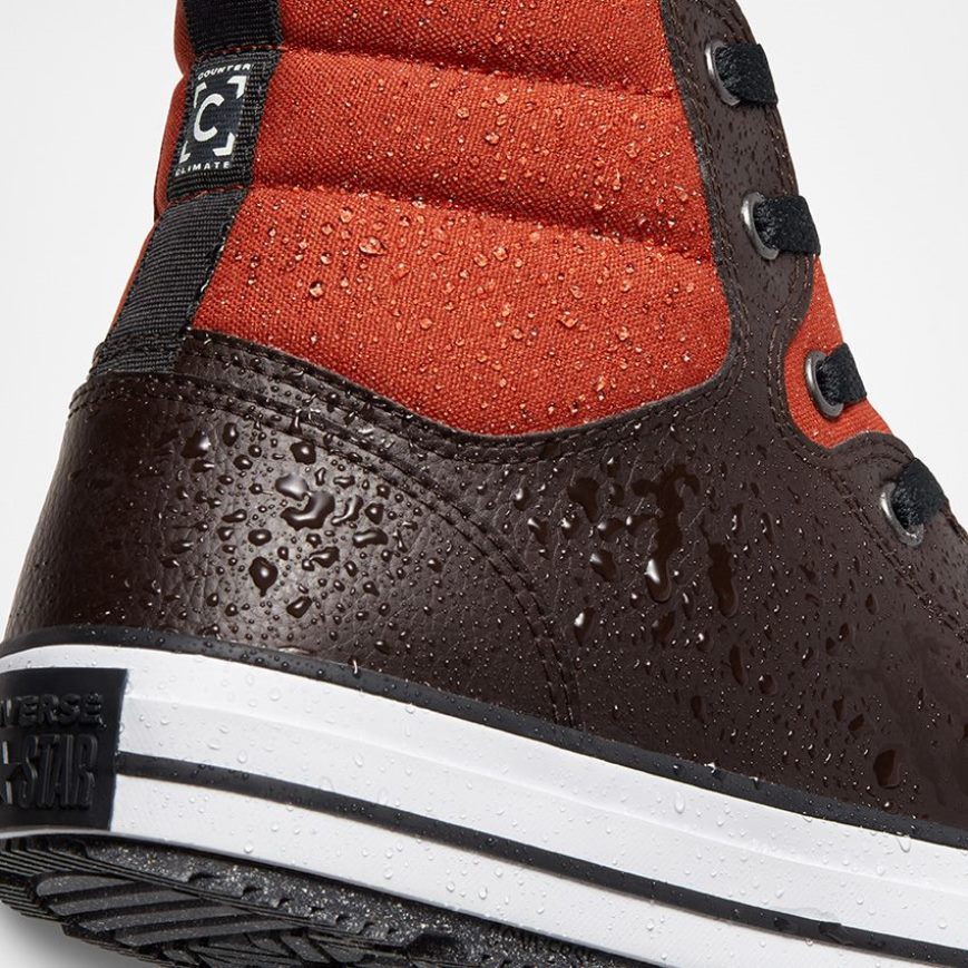 Converse Chuck Taylor All Star Berkshire Vann Resistant Høye Vinterstøvler Dame Brune Oransje Svarte | 871MHJFEA