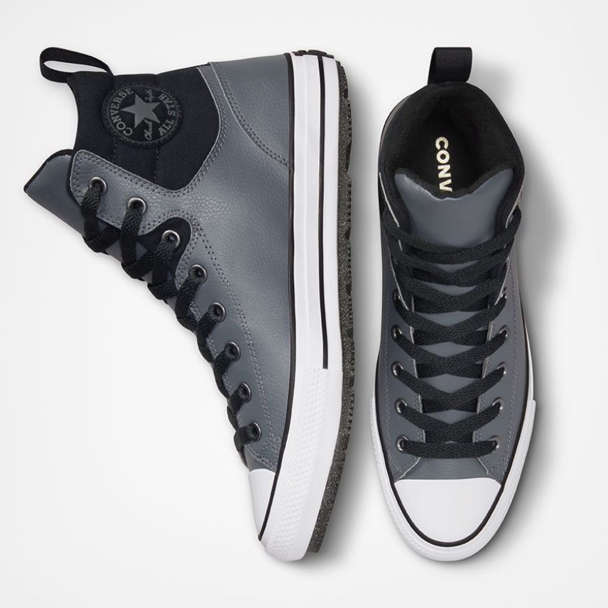 Converse Chuck Taylor All Star Berkshire Vann Resistant Høye Vinterstøvler Dame Grå Svarte | 879KLCFAP