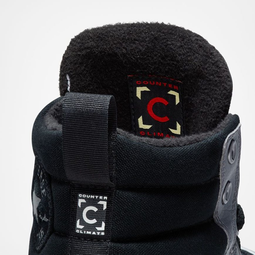 Converse Chuck Taylor All Star Berkshire Vann Resistant Høye Vinterstøvler Dame Grå Svarte | 879KLCFAP