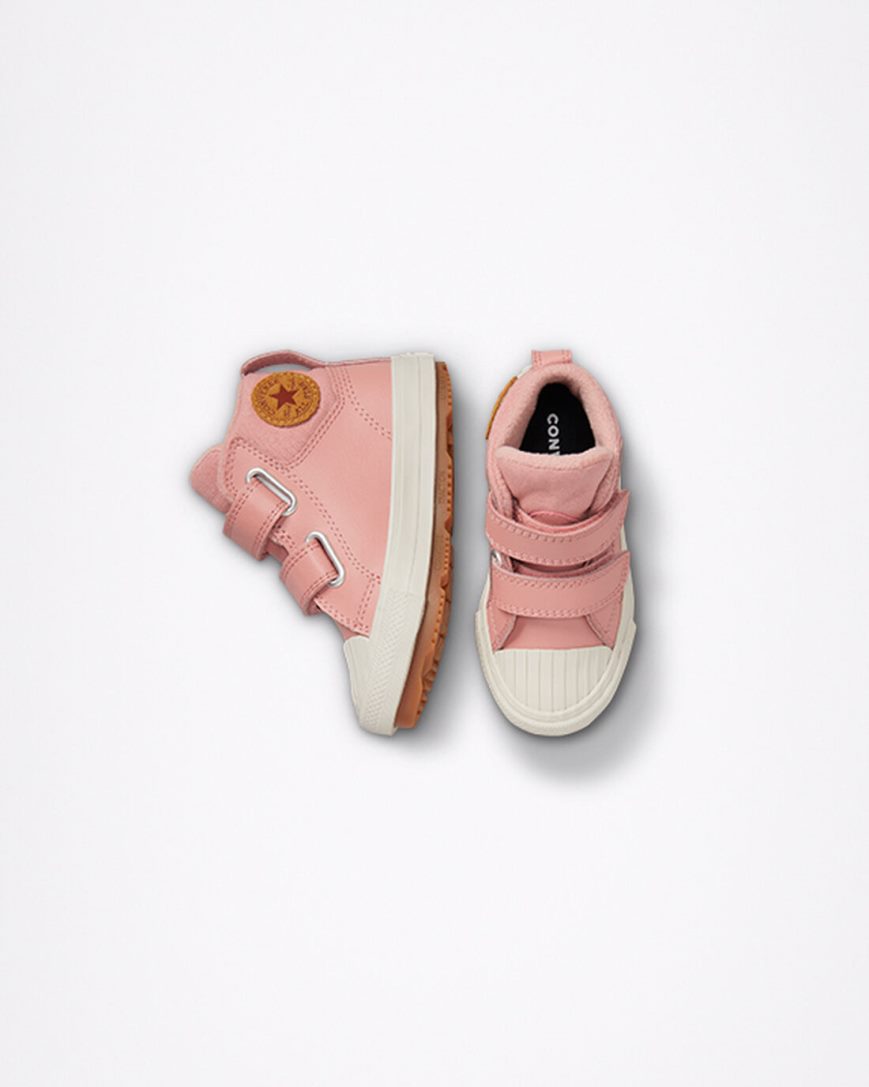 Converse Chuck Taylor All Star Berkshire Boot Easy-On Lær Høye Sko Jente Rosa | 918EVMLND