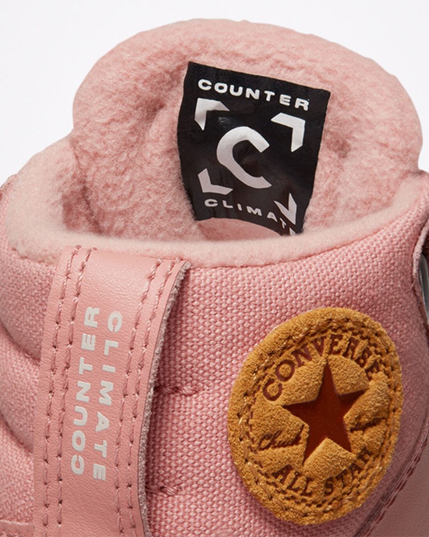 Converse Chuck Taylor All Star Berkshire Boot Easy-On Lær Høye Sko Jente Rosa | 918EVMLND