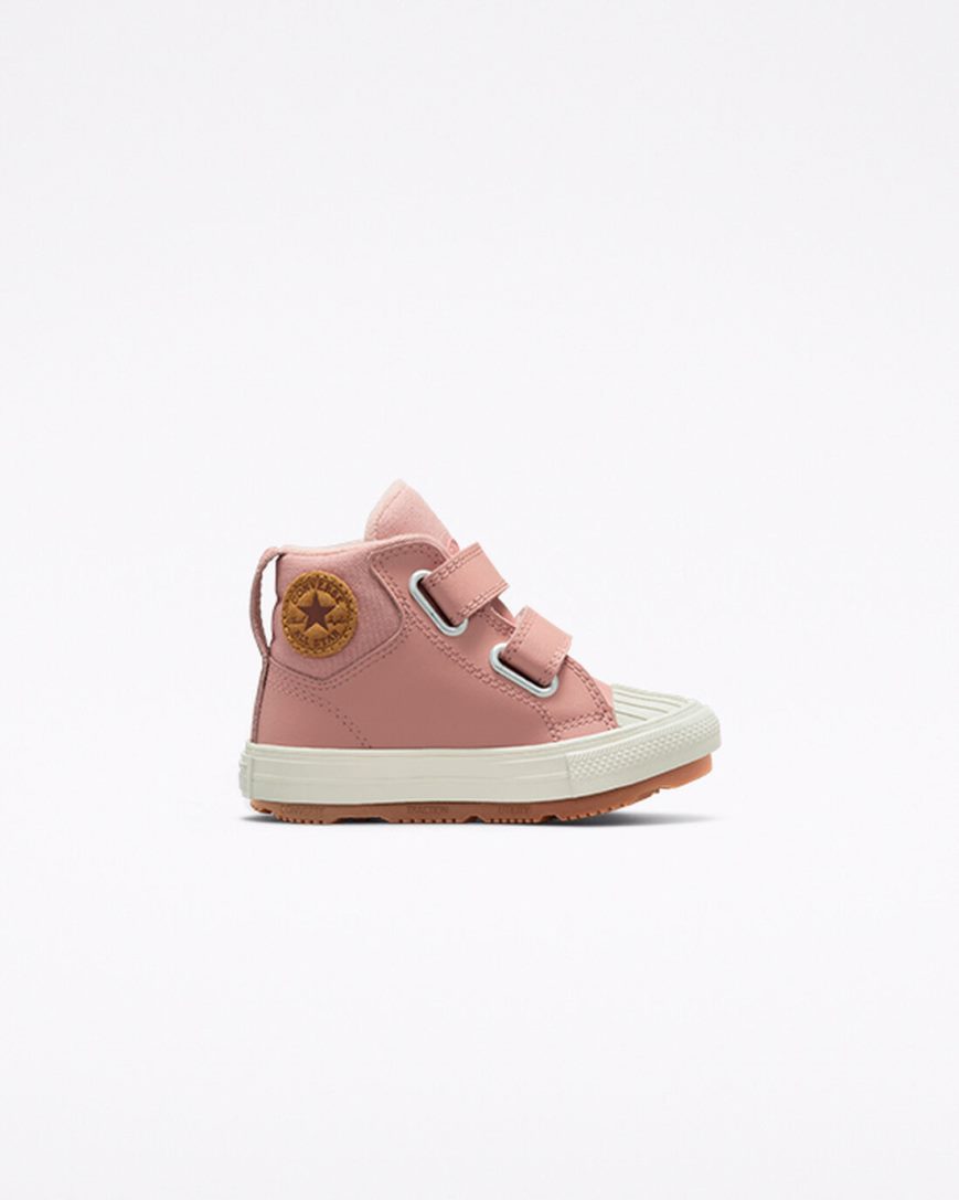 Converse Chuck Taylor All Star Berkshire Boot Easy-On Lær Høye Sko Jente Rosa | 918EVMLND